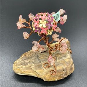 NWT enamel, gold and crystal ring, size 6.5